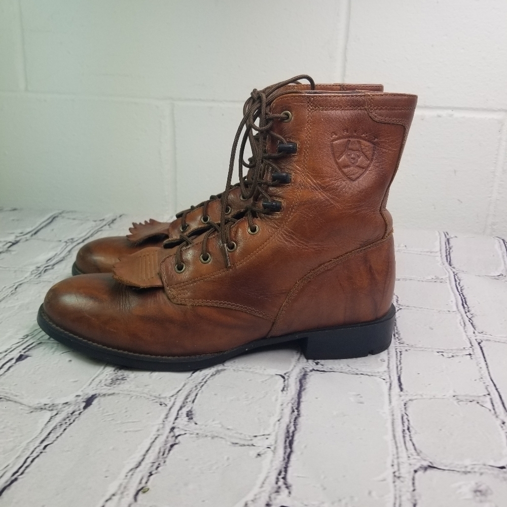 Ariat Heritage Lacer II lace up leather ropers boots - Picture 12 of 15